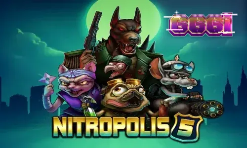 Tampilan antarmuka game slot Nitropolis 5 di layar ponsel pintar